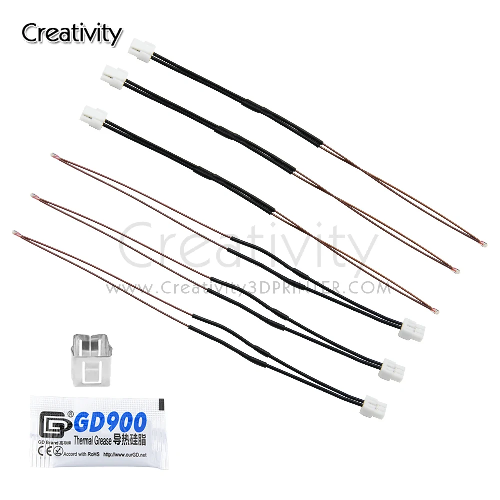 

100K Thermal Grease Thermistor For Bambu Lab X1 P1P Thermistors with GH1.25 Terminal For Carbon X1 Bamboo Combo P1P 3D Printer