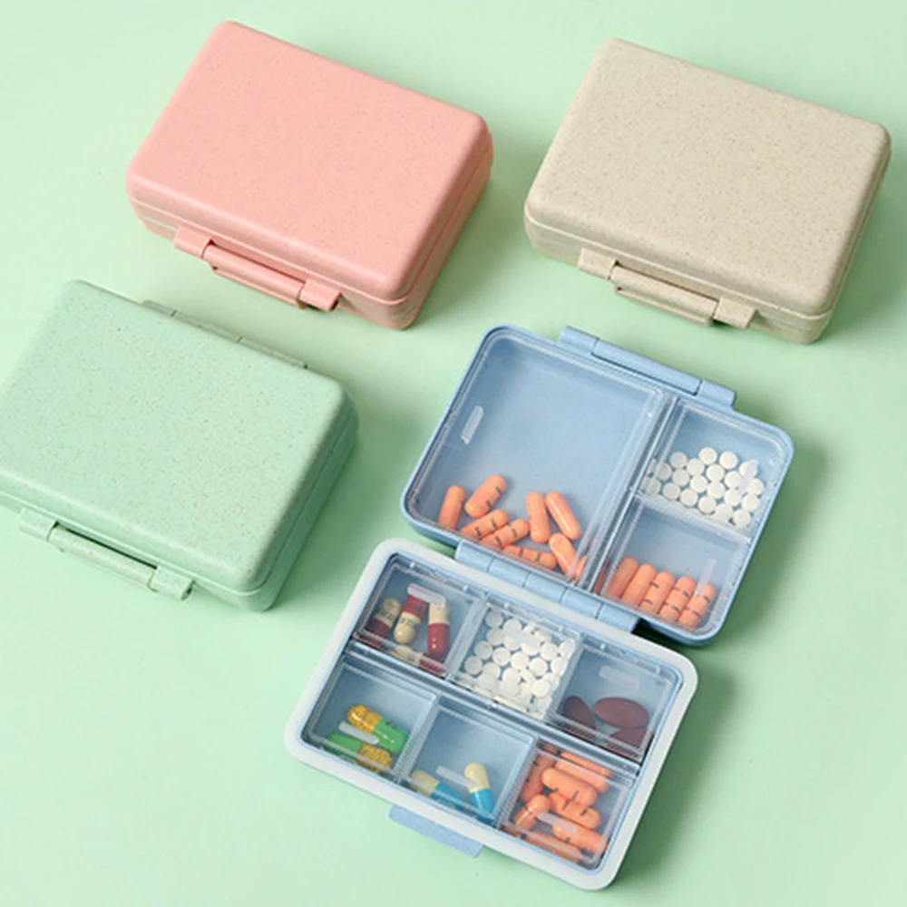 

Portable 9-cell Sealed Medicine Box Moisture-proof One Week Pill Box Drug Dispensing Organizer Daily Pill Box Portable Travel