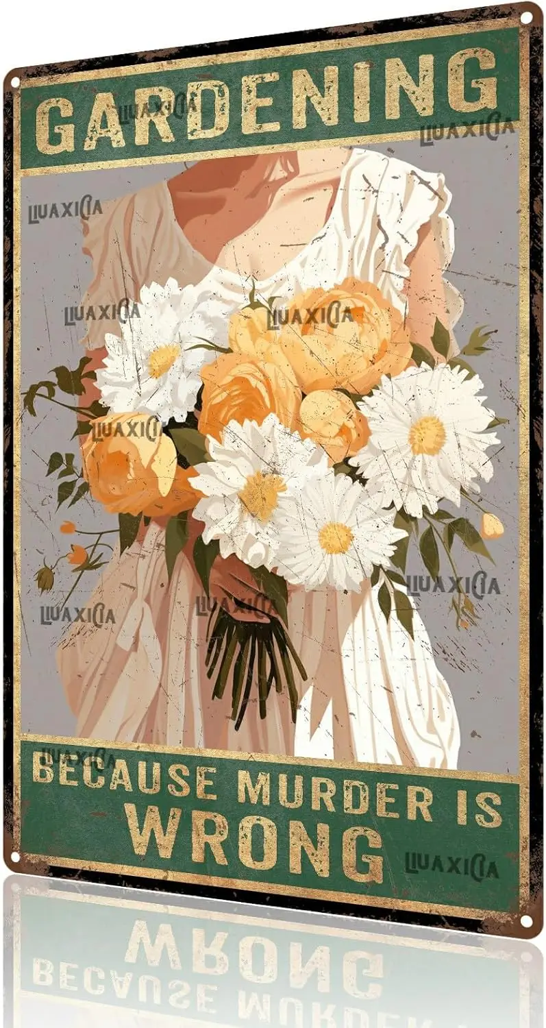 lumnum Sgns Bece Murder s Wrong Sgn Ретро Rtc Outsde Плакат Grdenng Lover Gfts 8 00 x 12 дюймов