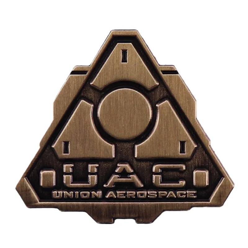 

Doom Game Union Aerospace Corporation Logo Interesting Creativity Enamel Pins Lapel Brooch Knapsack Jacket Accessories Badges