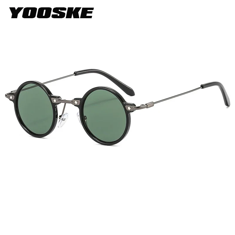 

Солнцезащитные очки NYWOOH в стиле панк для мужчин и женщин, персонализированные винтажные металлические солнечные очки в стиле INS, хип-хоп, маленькая оправа, UV400