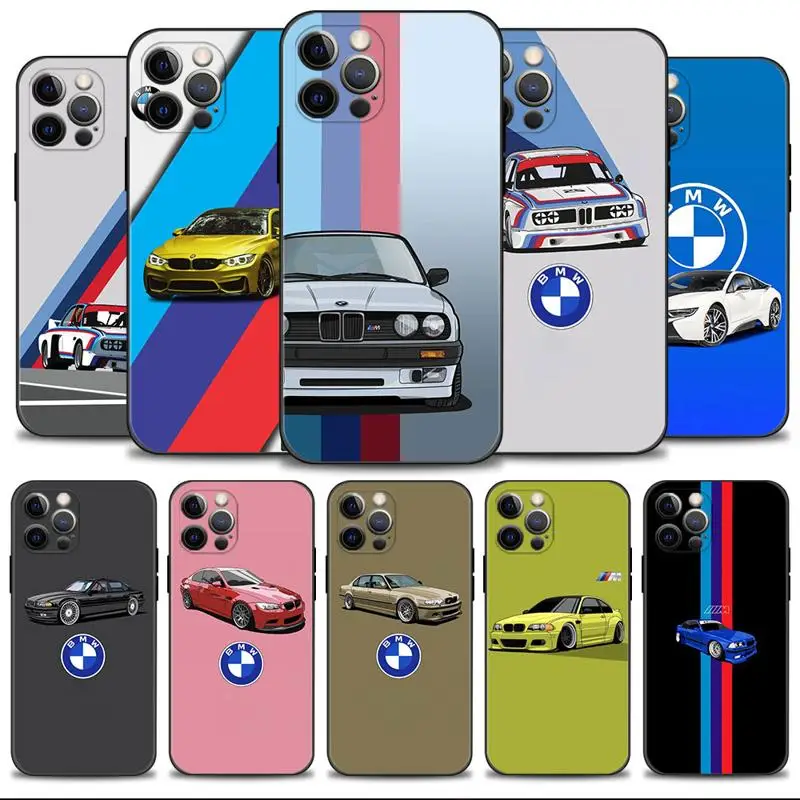 

Phone Shell For Apple iPhone 14 13 12 11 Pro Max 13 12 Mini XS Max XR X 7 8 Plus Case Cover Sports Car Logo Bmw Comics