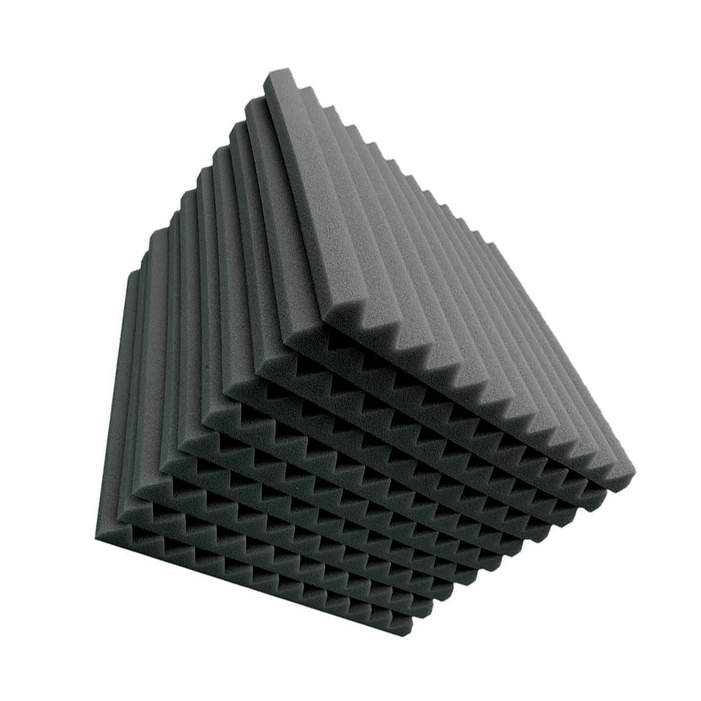

10 Pieces Acoustic Foams Audio Supplies Black Fine Workmanship Household Accessories Multipurpose Studio Fittings Sound Absorber