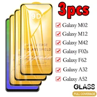 9d protective glass for samsung galaxy m42 f62 a32 a52 full cover screen protector for samsung m12 m02 f02s gelaksi m 42 premium