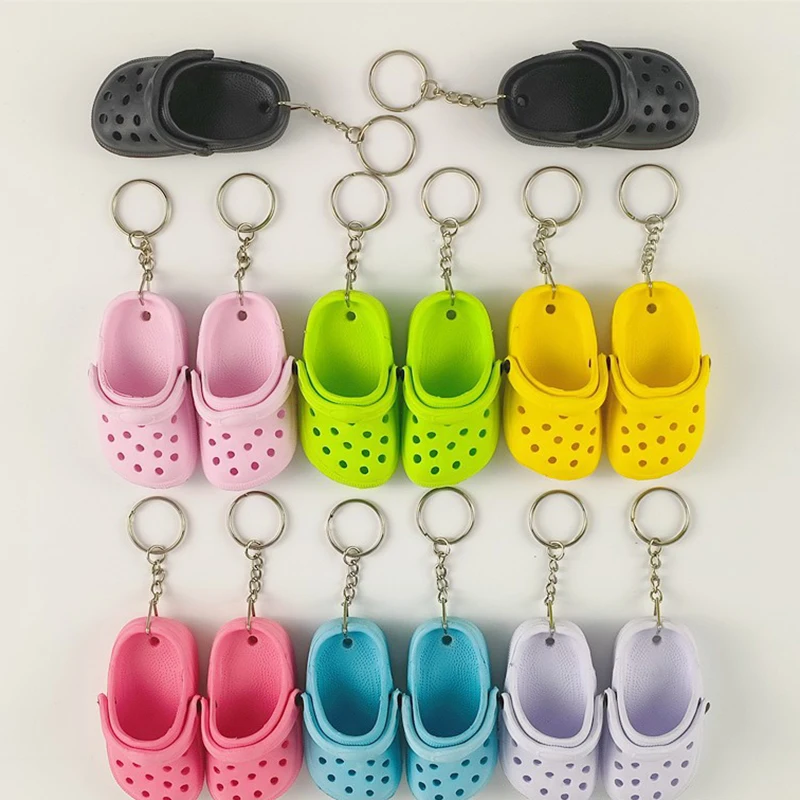 70 шт. 3D мини-тапочки брелок для обуви женщин и мужчин Eva Beach Hole Little Crocs рюкзак