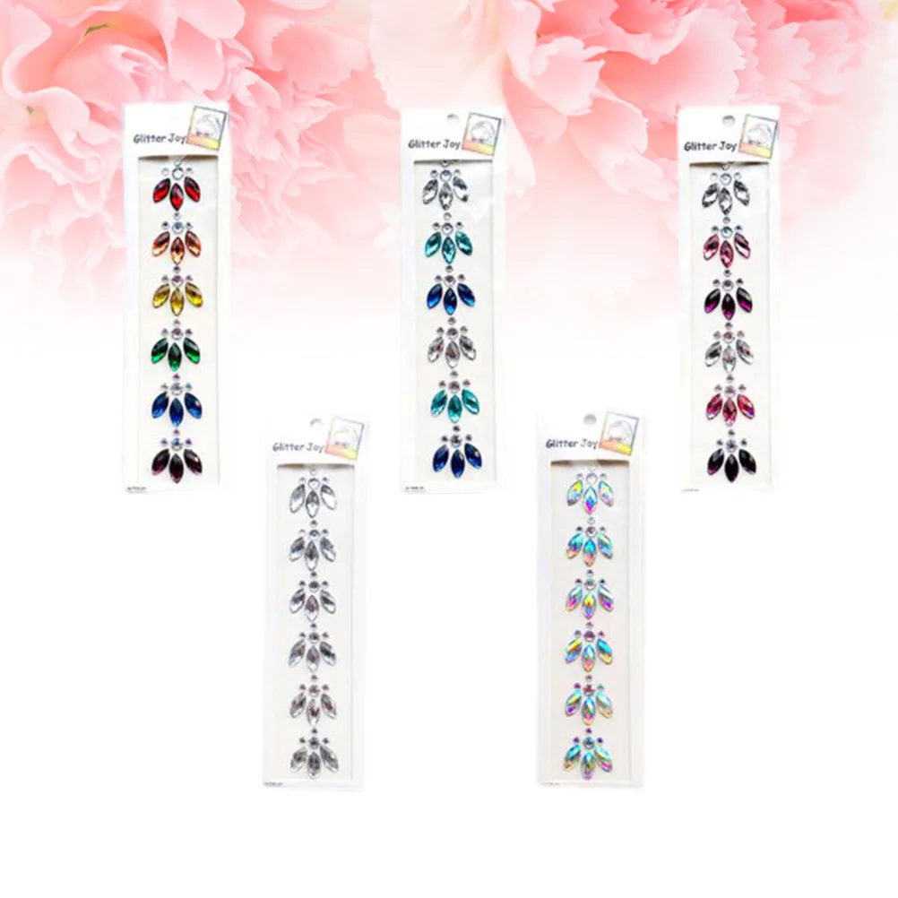 

5pcs Colorful Environmental Protection Resin Face Stickers