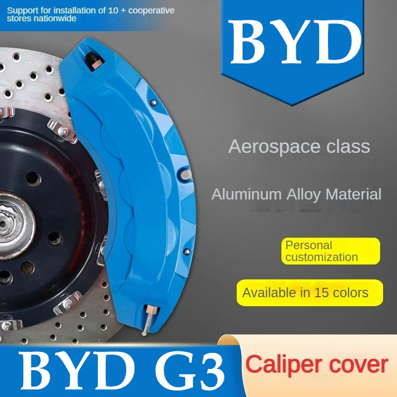 

For BYD G3 Car Brake Caliper Cover Front Rear 3D Aluminum Metal Kit Fit G3 GL-i GLX-i GS-i CVT Navi 1.5 1.8 2010 2011 2012 2013