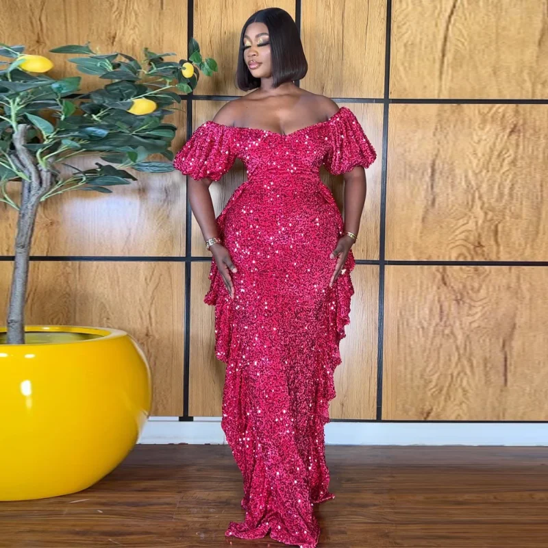 Рисунок 3 - Блестящее длинное вечернее платье с блестками