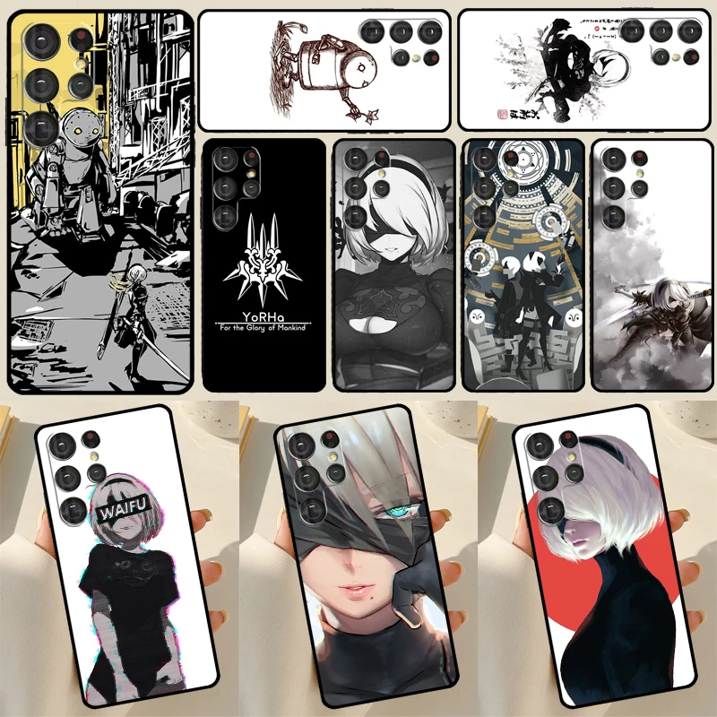 Чехол NieR Automata 2B для Samsung Galaxy S23 S21 S22 Ultra Note 20 S20 FE S8 S9 S10 Note 10 Plus, чехол для телефона Чехол NieR Automata 2B для Samsung Galaxy S23 S21 S22 Ultra Note 20 S20 FE S8 S9 S10 Note 10 Plus, чехол для телефона