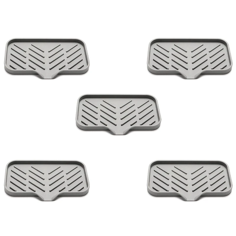 

4X Silicone Kitchen Soap Tray, Sink Tray Drain Sponge Rack, Sink Storage Tray, Used For Sponge Soap Dispenser Scrubber