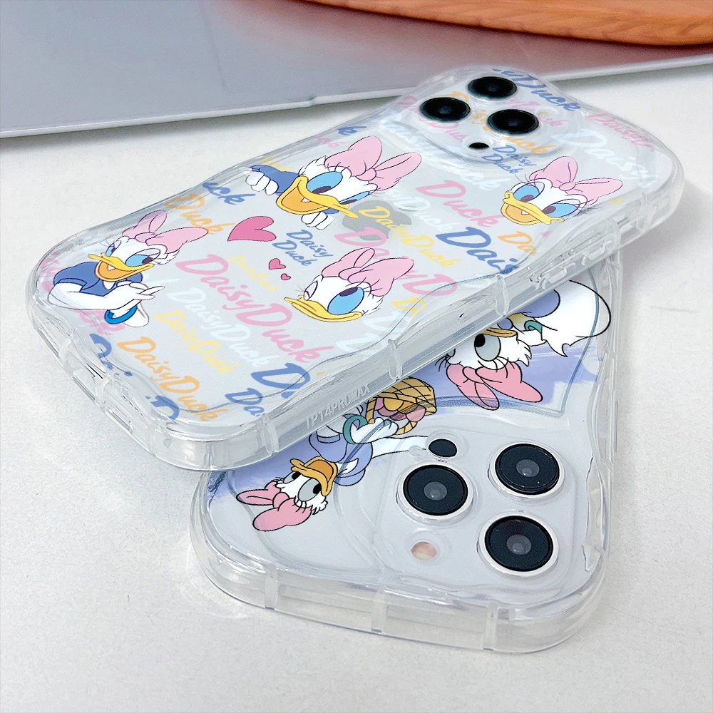 Funny Donald Duck Phone Case for Oppo A98 A94 A79 A78 A76 A74 A60 A58 A57 A55 A54 A53 A38 A17 A16 A15 A3x 5G 3D Wave Clear Cover
