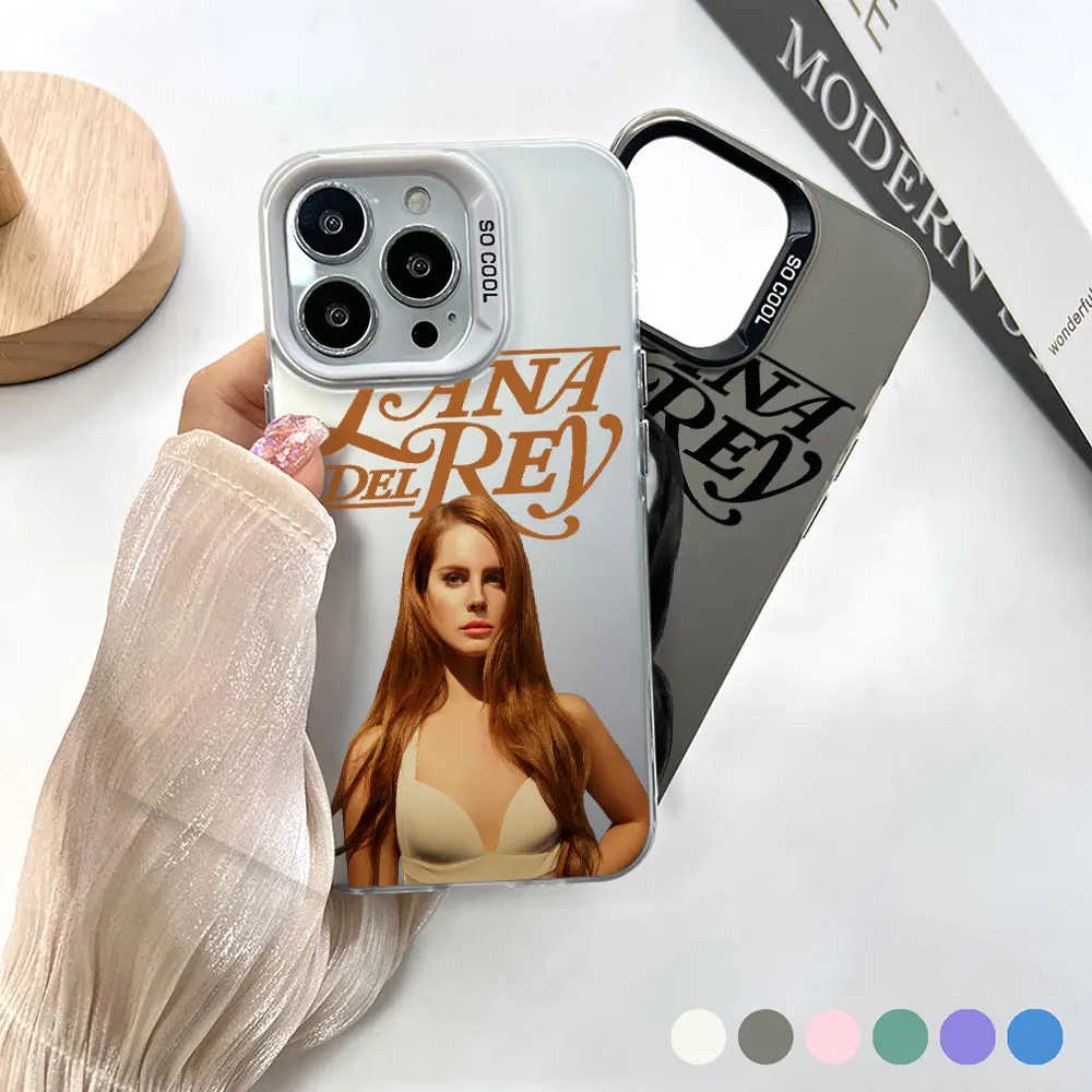 Чехол для телефона с постером Singer Lana Del Rey iPhone 14 15 16 13 12 11 Pro Max 7 8 Plus X XR XSMax Cqoue Cool Laser