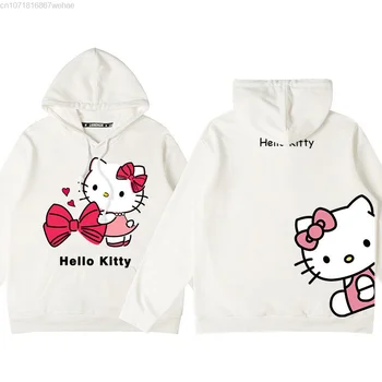 Sanrio Hello Kitty Oversized Loose Sweet Cartoon Women Hoodies 2