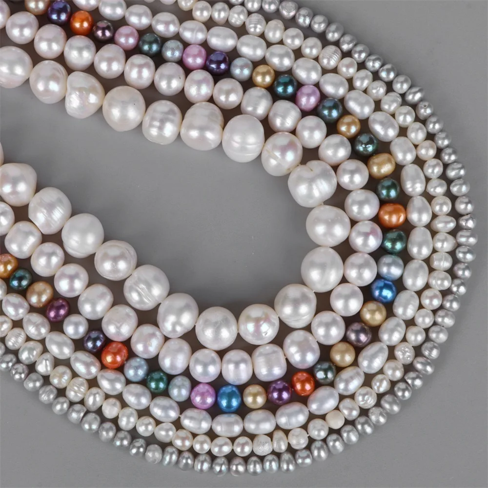 Бусины Из Натурального пресноводного жемчуга 100% Искусственный жемчуг для