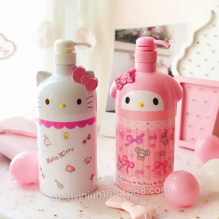 

Cute Sanrio Press Bottle Hello Kitty Mymelody Shower Press Bottle Cartoon Lotion Bottle Bathroom Hand Sanitizer Bottle Soap Box