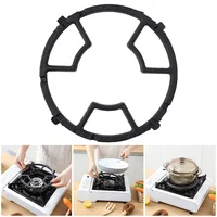 Household Support Pan Holder Kitchen Black Cook Top Stand For Round Bottom Pot Gas Hob Rack Iron Metal Brand New