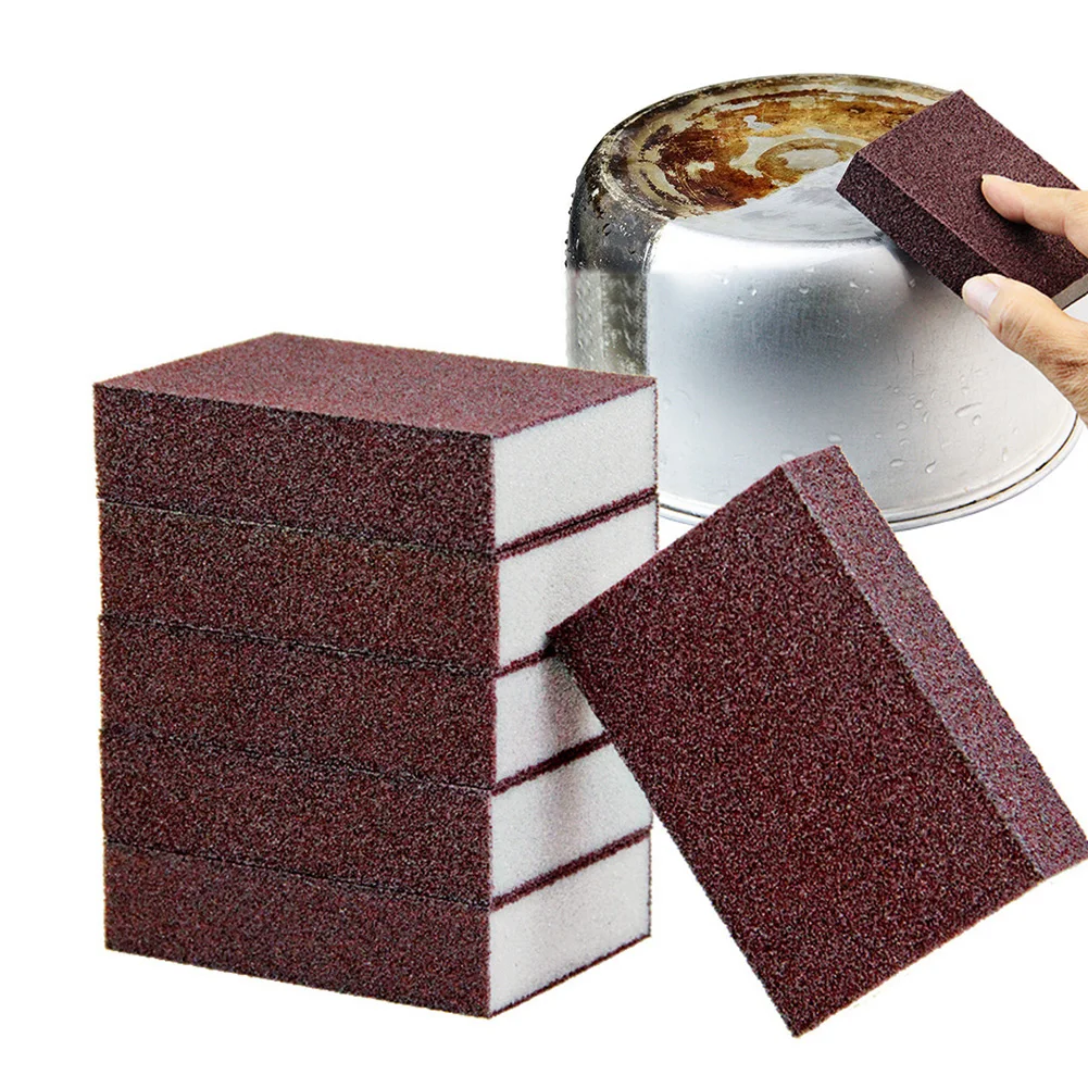 

Kitchen Cleaning Brush Sponge Magic Eraser Carborundum Removing Rust Descaling Emery Clean Rub for Cooktop Pot Tools Gadgets