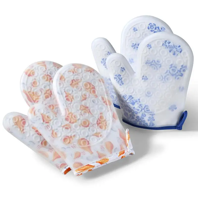 

Силиконовые изоляционные перчатки, устойчивые к высоким температурам, утолщенные перчатки для микроволновой печи, перчатки для защиты от ожогов, бытовые Прихватки для выпечки