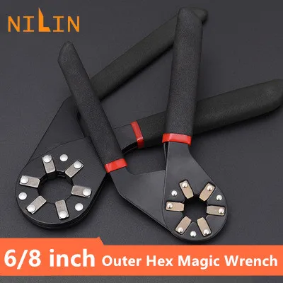 

NILIN 6 In/8 In Torque Adjustable Spanner Mini Wrench Open Car Repair Universal Hexagon Wrench Multifunctional Wrench Hand Tools