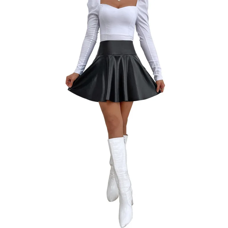 

Women High Waist Pleated Skirt y2k Summer Casual A-line black Uniform Mini Skirts Schoolgirls Solid Streetwear All-match Korean