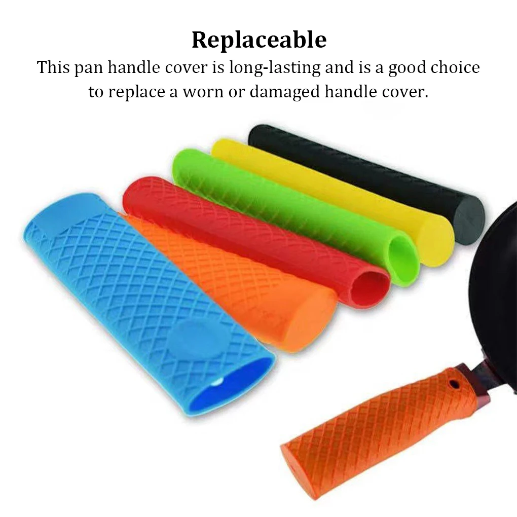 

Universal Frying Pot Handle Holder Pan Grip Handles Covers Silicone Anti Scalding Sleeves Kitchen Gadget Accessories