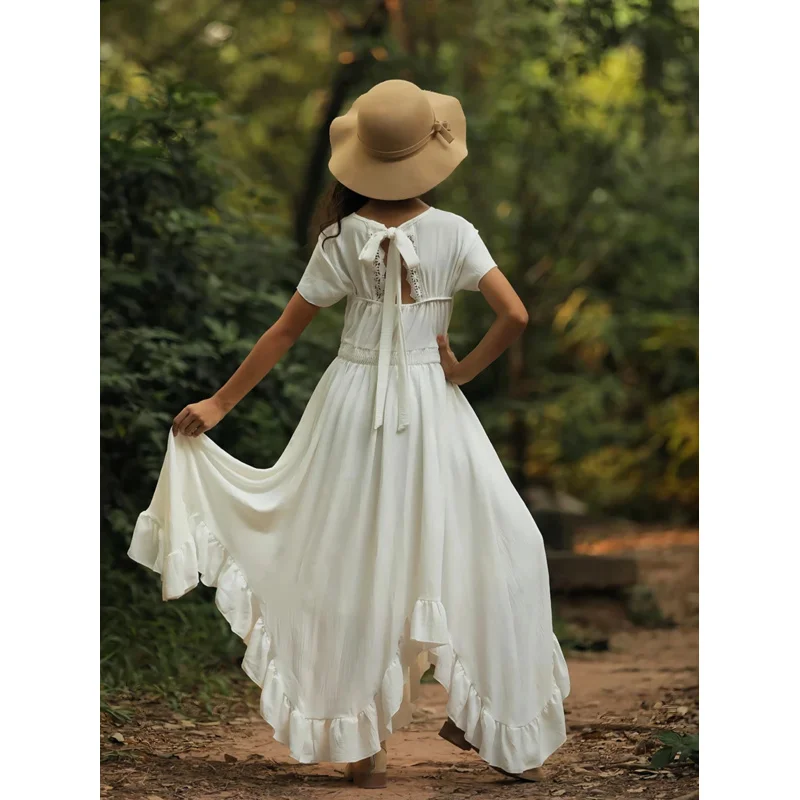 Хлопковые кружевные Длинные платья большого размера в стиле принцессы для