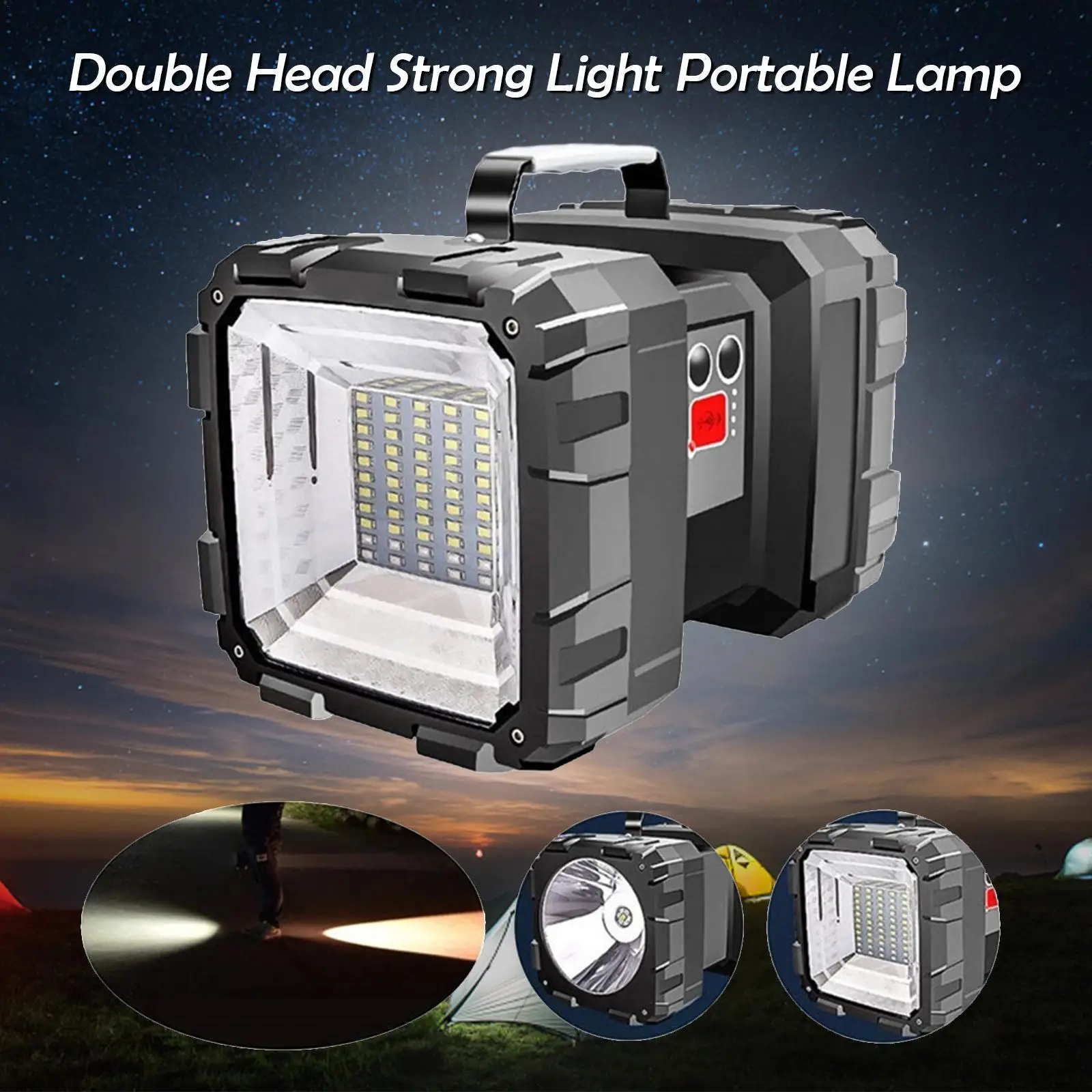 

P70 Strong Light Portable Flashlight LED Rechargeable Head Warning Light Multifunction Outdoor Work Searchlight Light