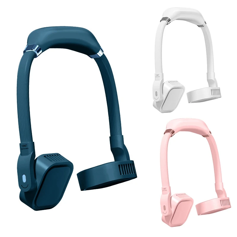

4000Mah Portable Lazy Sports Fan Mini Hanging Neck Fan USB Rechargeable Halter Sports Fan Air Cooler Outdoor