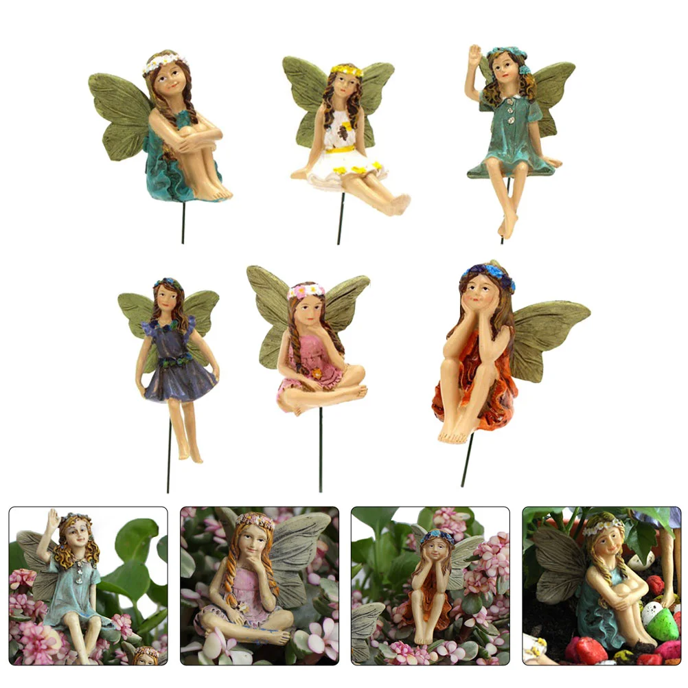

Fairies Miniature Mini Flower Figurines Figurine Accessories Decor Ornaments Figure Micro Statue Decoration Landscape Outdoor