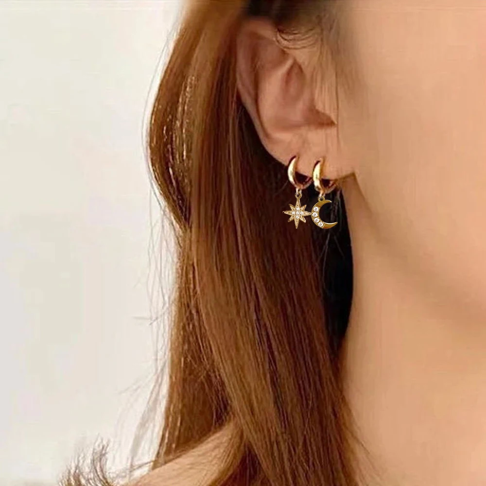 Женские серьги в виде полумесяца VISUNION 10 шт.