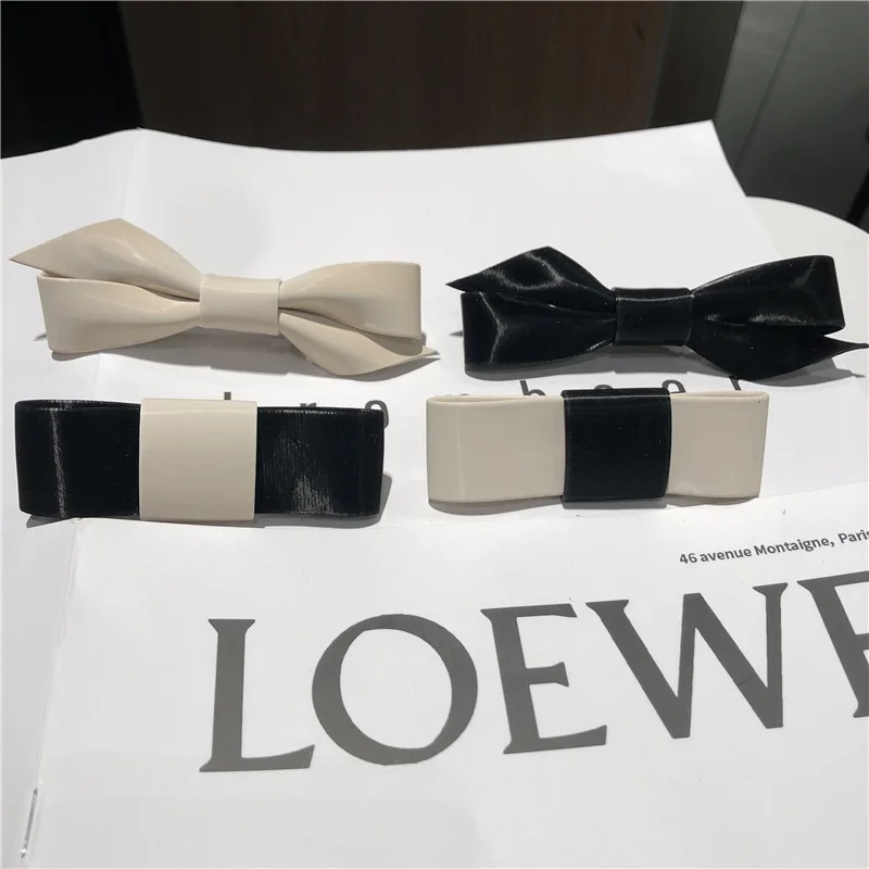 

Deerskin Velvet Bow Duckbill Clip Sweet Hairpin Girl Hairpin