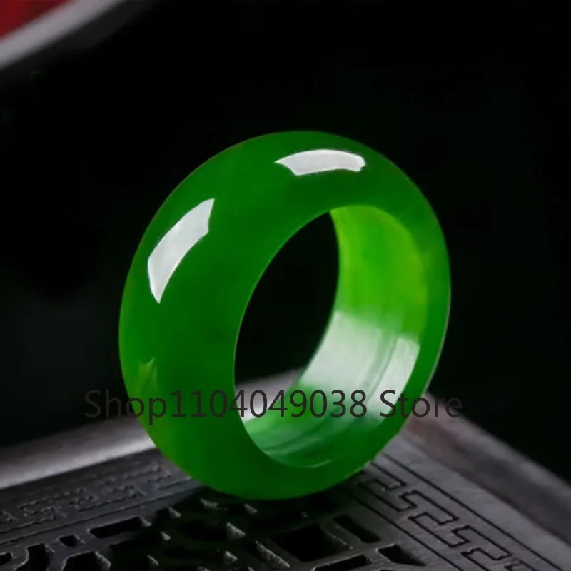 Натуральное зеленое нефритовое кольцо Hetian китайский амулет из яшмы модные