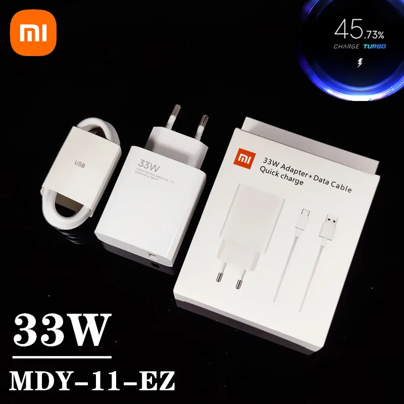 

Original Xiaomi 33w 27w 30w EU Phone Turbo Fast Charger Type C Cable Mi11 Lite NE 5G POCO F2 X3 Pro NFC Redmi Note 10 9 8 Pad 5