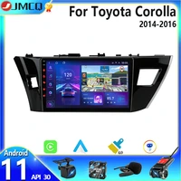 jmcq android 11 car radio for toyota corolla ralink 2014 2016 multimedia video player 2 din navigation gps carplay auto dvd rds