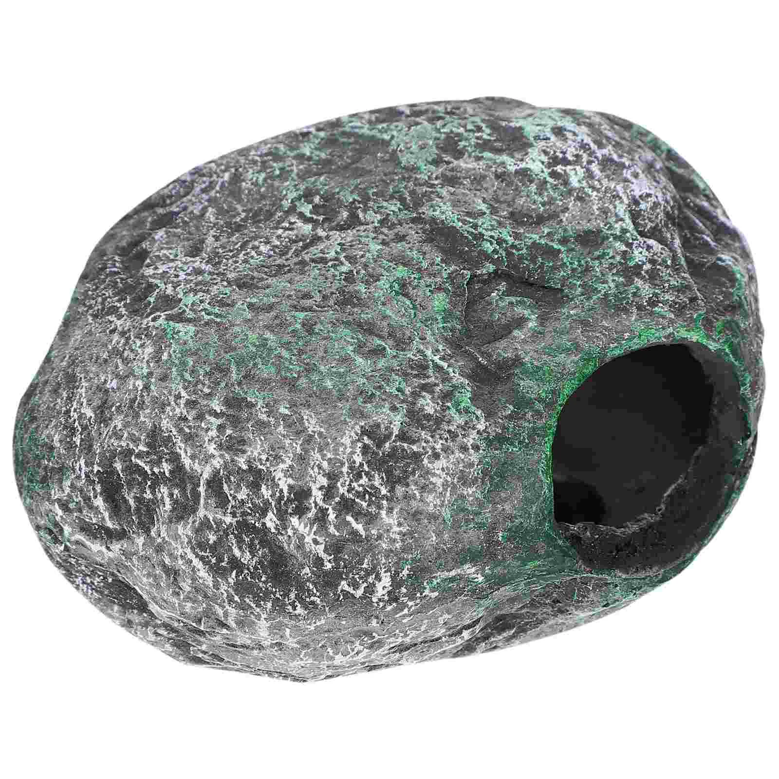 Смола аквариум ландшафтный дизайн камень пещера украшение садовое убежище дом