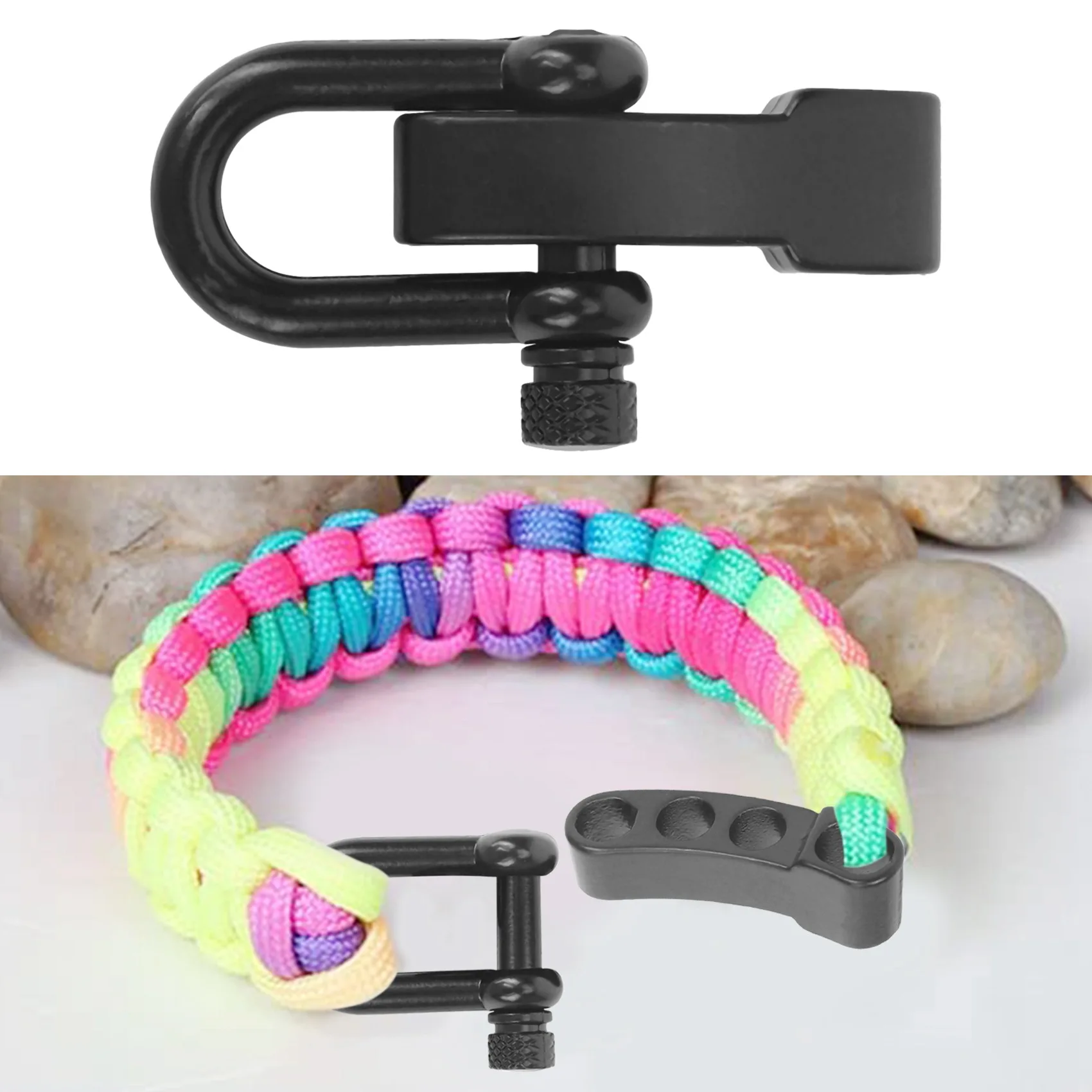 10x U-образная Регулируемая Скоба из цинкового сплава для Паракорда браслета