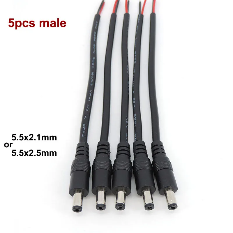 

Кабель питания DC 5,5x2,1 мм 5,5x2,5 мм 18awg 7A