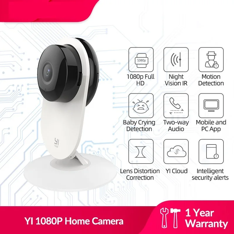 

YI 1080p Home Camera Baby Crying Detection Cutting-edge Design Night Vision WIFI Wireless IP Security Surveillance System Global