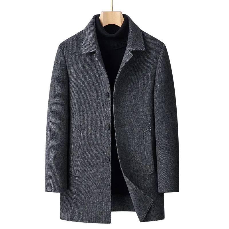 KaiHaoShi мужское кашемировое пальто куртка среднего возраста в стиле отца