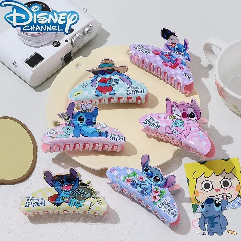 Заколки для волос Disney Stitch акриловая заколка с героями мультфильмов девочек