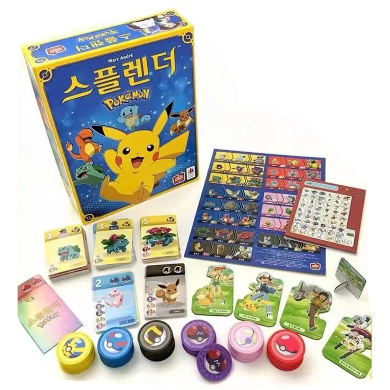 Фото Настольные игры Pokémon Dobble Splendor: стратегическая семейная игра-головоломка для вечеринок, подарки на день рождения и праздники для мальчиков и девочек №1