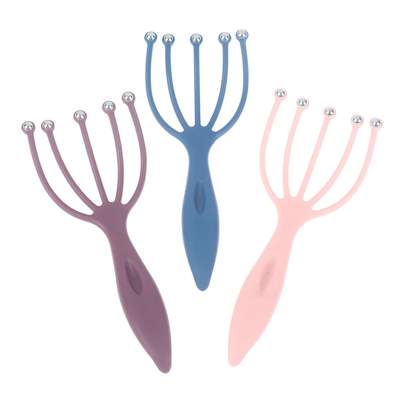 

1Pcs Five Finger Head Massager Steel Ball Head Massage Relaxation Massager Hair Held Scalp Neck Stress Relief Reduce Stress New