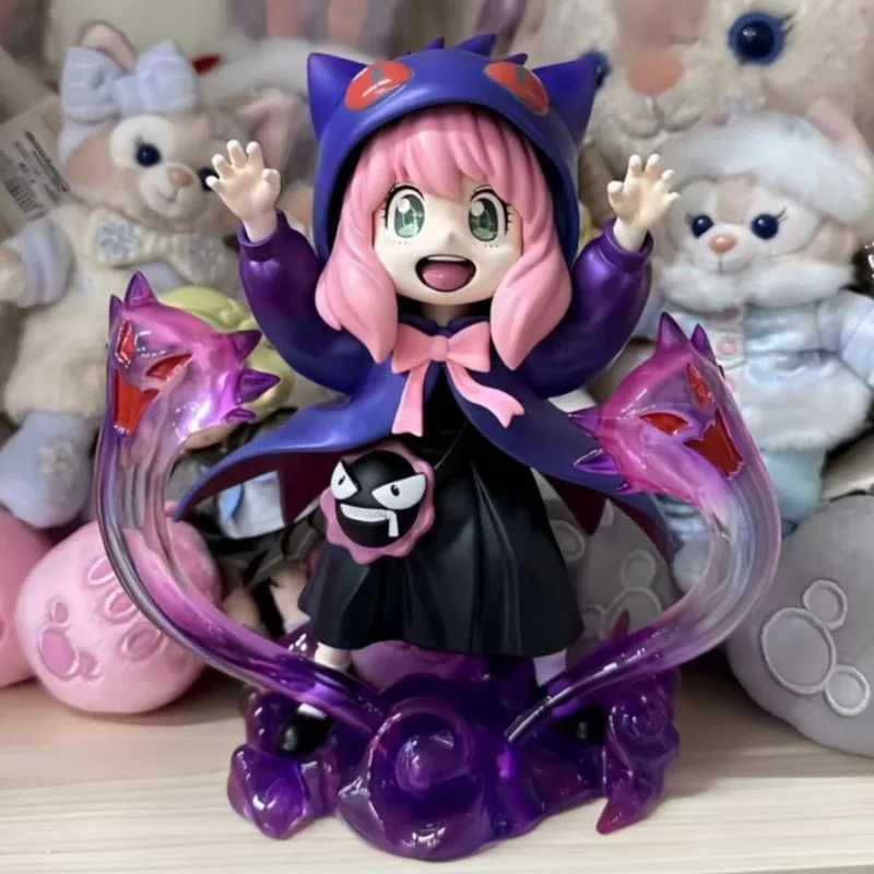 Anime Spy X Family Anya Figure Cute Cos Gengars PVC Action Collection Model Doll Toy For Kid Halloween Birthday Gift