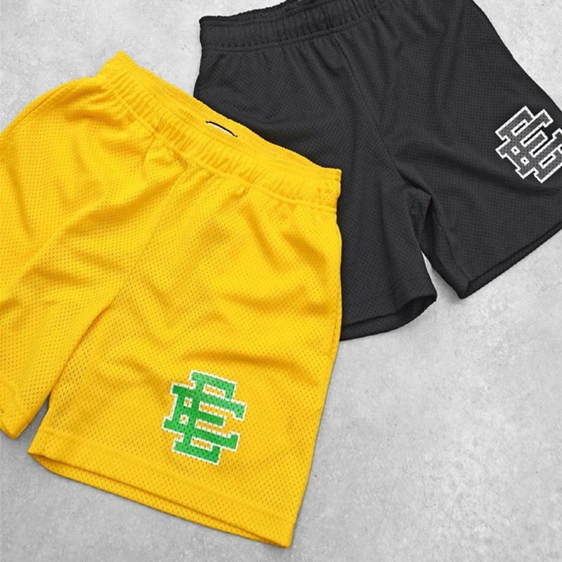 

New Men Summer Gym Shorts Eric Emanuel Sports Pants Fitness Shorts Mesh Quick Dry Mens EE Basic Shorts Casual Beach Shorts