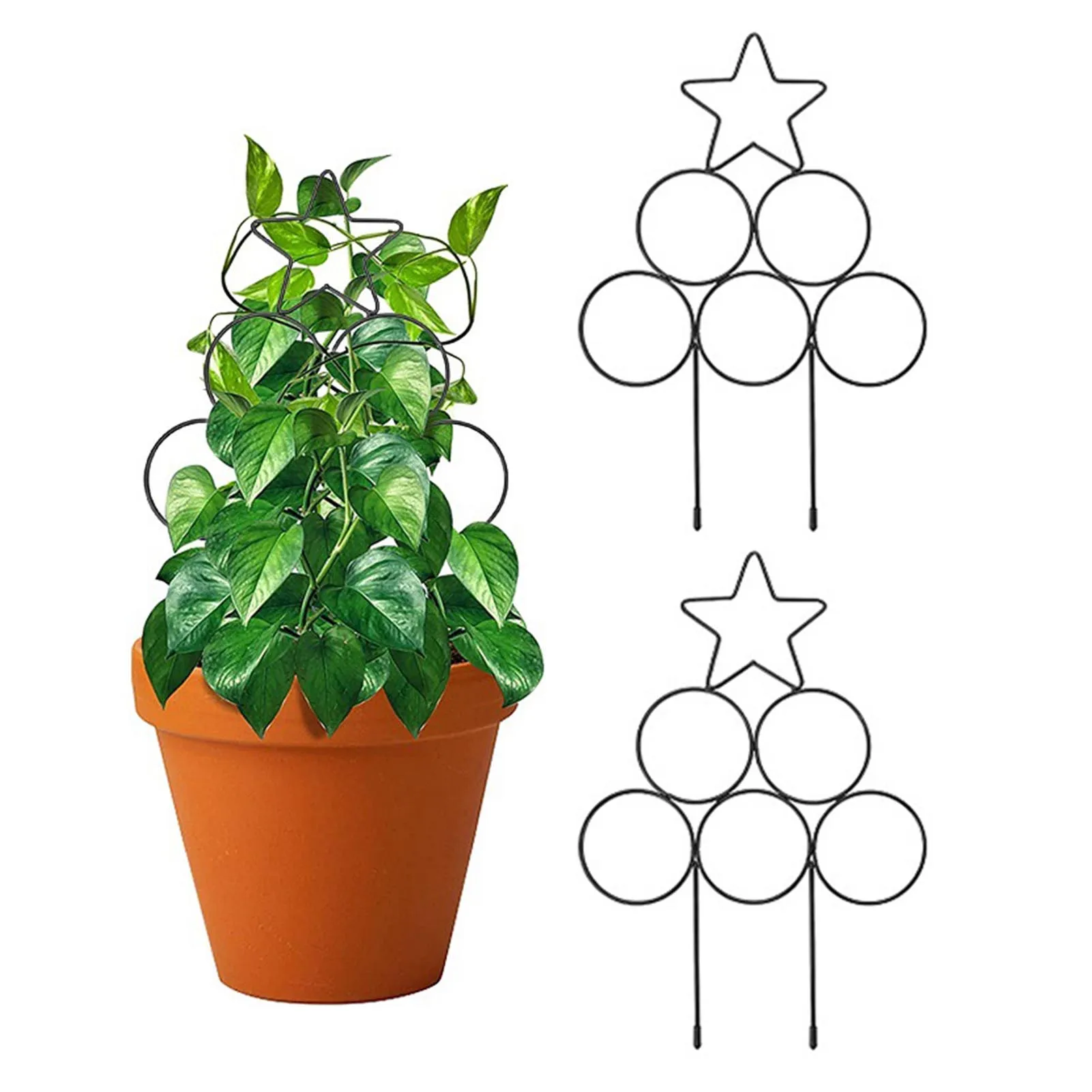 

Metal Indoor Plant Trellis Plant Holder Rack for Climbing Plants and Potted Plants Stackable Garden Plant Frame Support