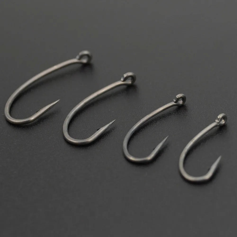 

50x Carp Hooks Barbed Carp Curve For Hair Rigs Hook Hooks Professional Shank Portable Premium Brand New Durable