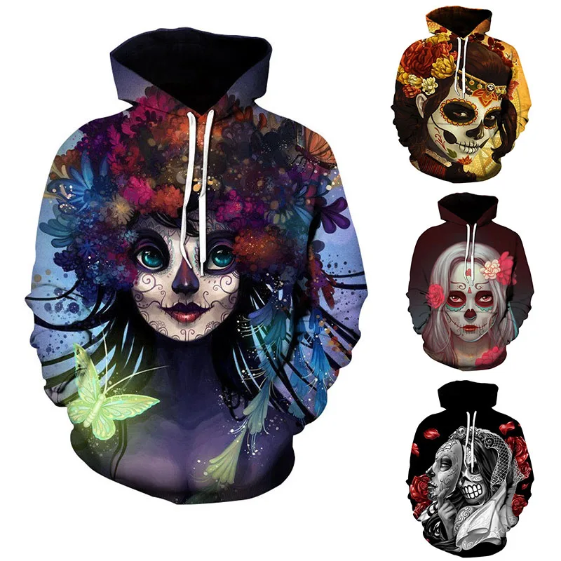

2022 NEW 3D Printed Sweatshirt Men / Women's Clothing Alternative Skull Graphic Hoodie Cool Style Men's Hoodie Casual Sweatshirt