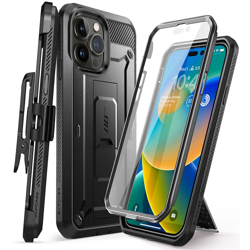 

For iPhone 14 Pro Case 6.1" (2022) SUPCASE UB Pro Full-Body Rugged Holster Cover with Built-in Screen Protector & Kickstand