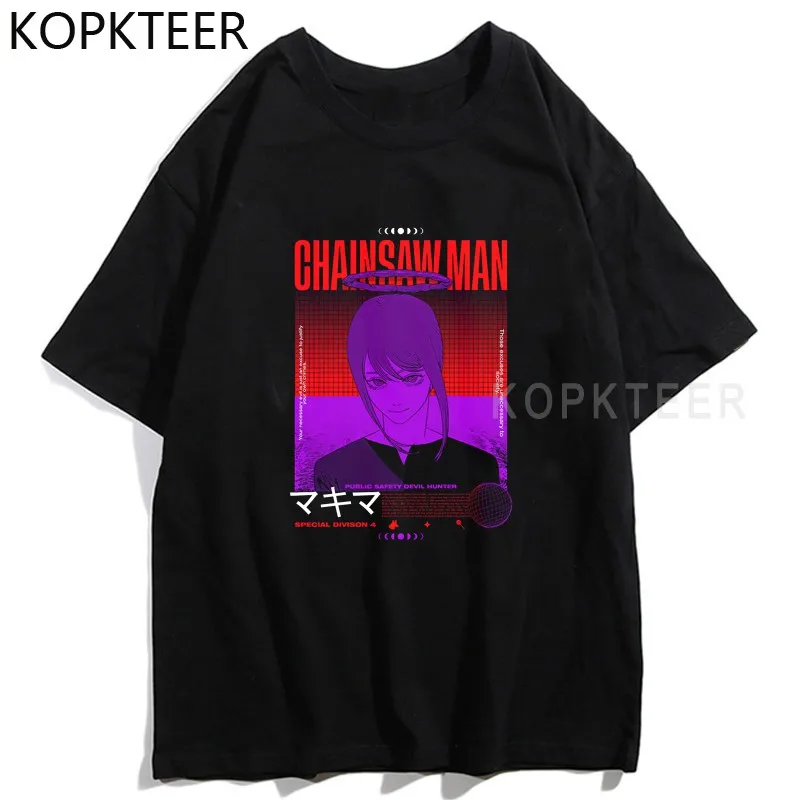

Makima Chainsaw Man Anime Fashion Prints T-shirt Women Men T-shirts Tops Streetwear Harajuku Graphic T Shirts Camiseta Masculina