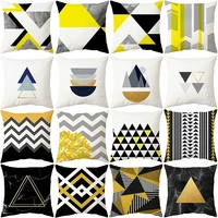 geometric striped cushion cover 45x45cm letter print pillow cover nordic style home decorative sofa cushion polyester pillowcase